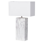 Marble Block Effect Table Lamp with Shade