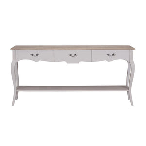 6ft Sofia 3 Drawer Console Table Hardwick/Rustic Brown