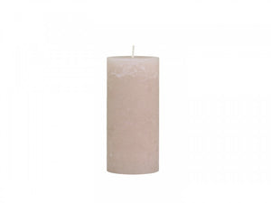 Macon Rustic Pillar Candles -Dusty Rose