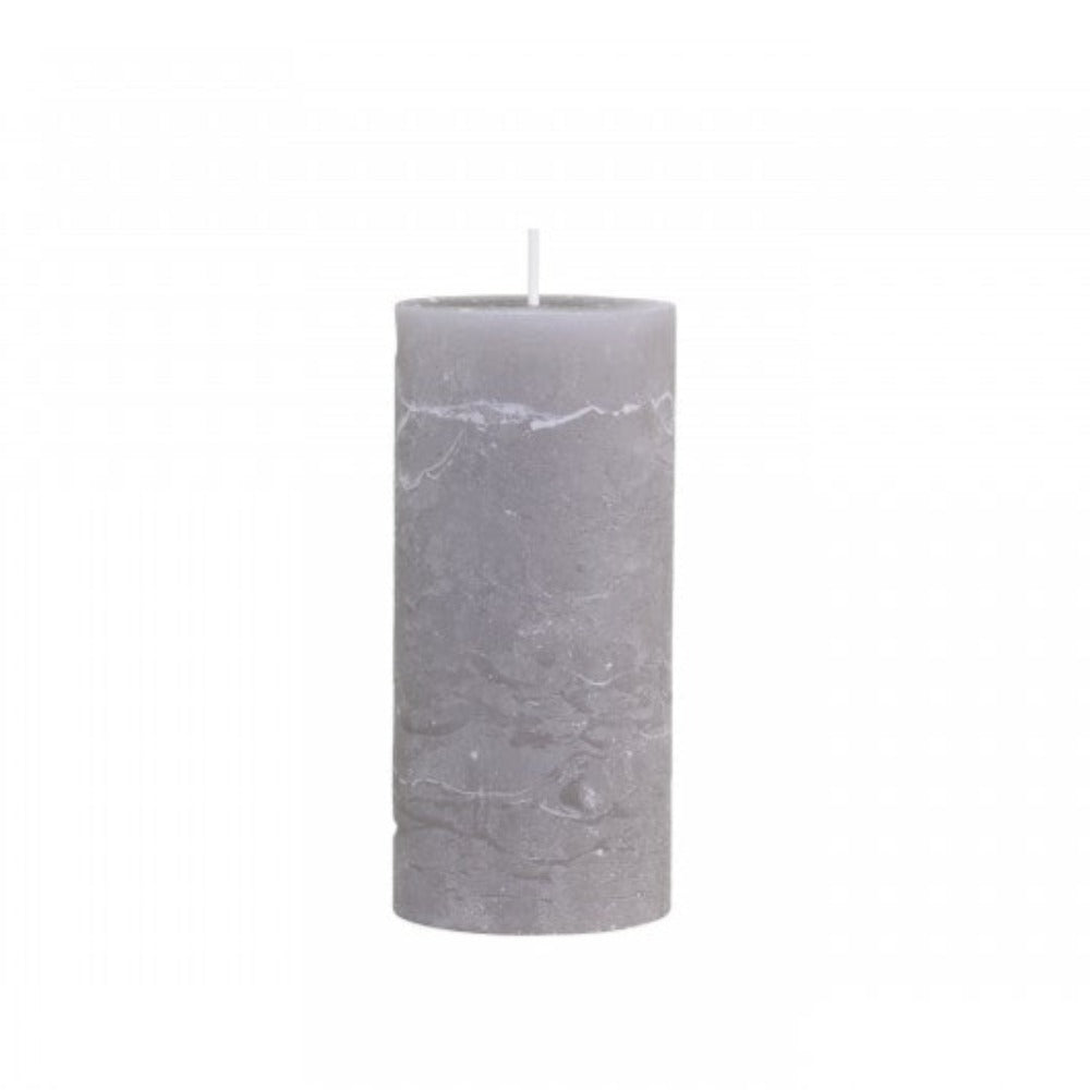 Macon Rustic Pillar Candle French Grey