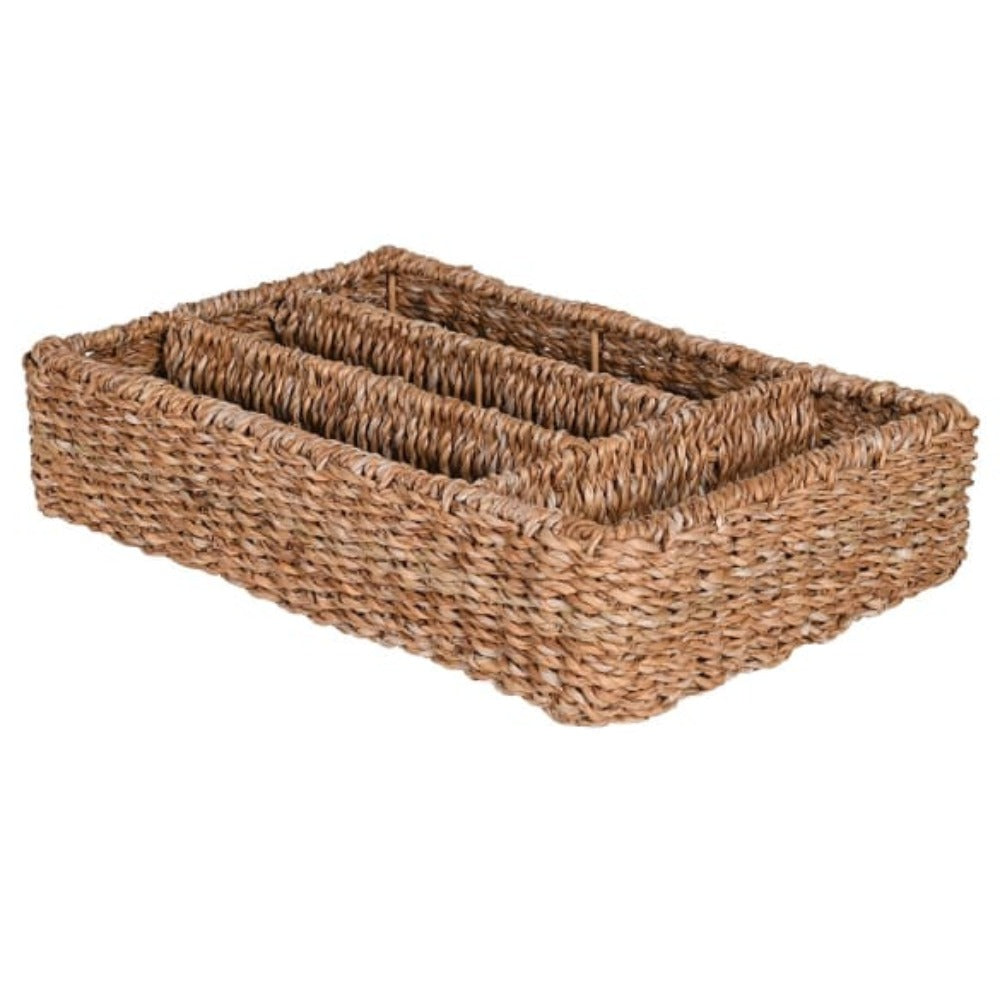 Natural Woven Seagrass Cutlery Tray