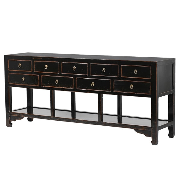 Black console table store with doors