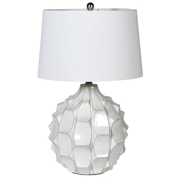 Ceramic Geo Effect Table Lamp with Shade