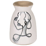 White Face Ceramic Vase
