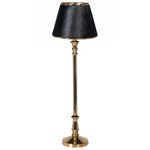 Gold Lamp with Black Leather Shade