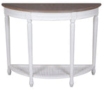 Rodez Half Moon Console Table with Shelf