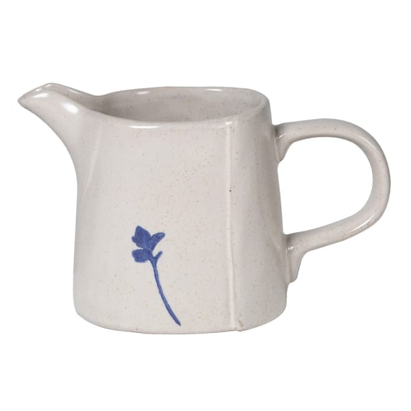Blue Ceramic Floral Milk Jug