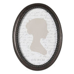 Aged Brown Oval Photo Frame