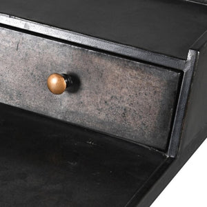 Black 2 Drawer Metal Desk
