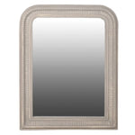 Nordic Wood Carved Grey Mirror
