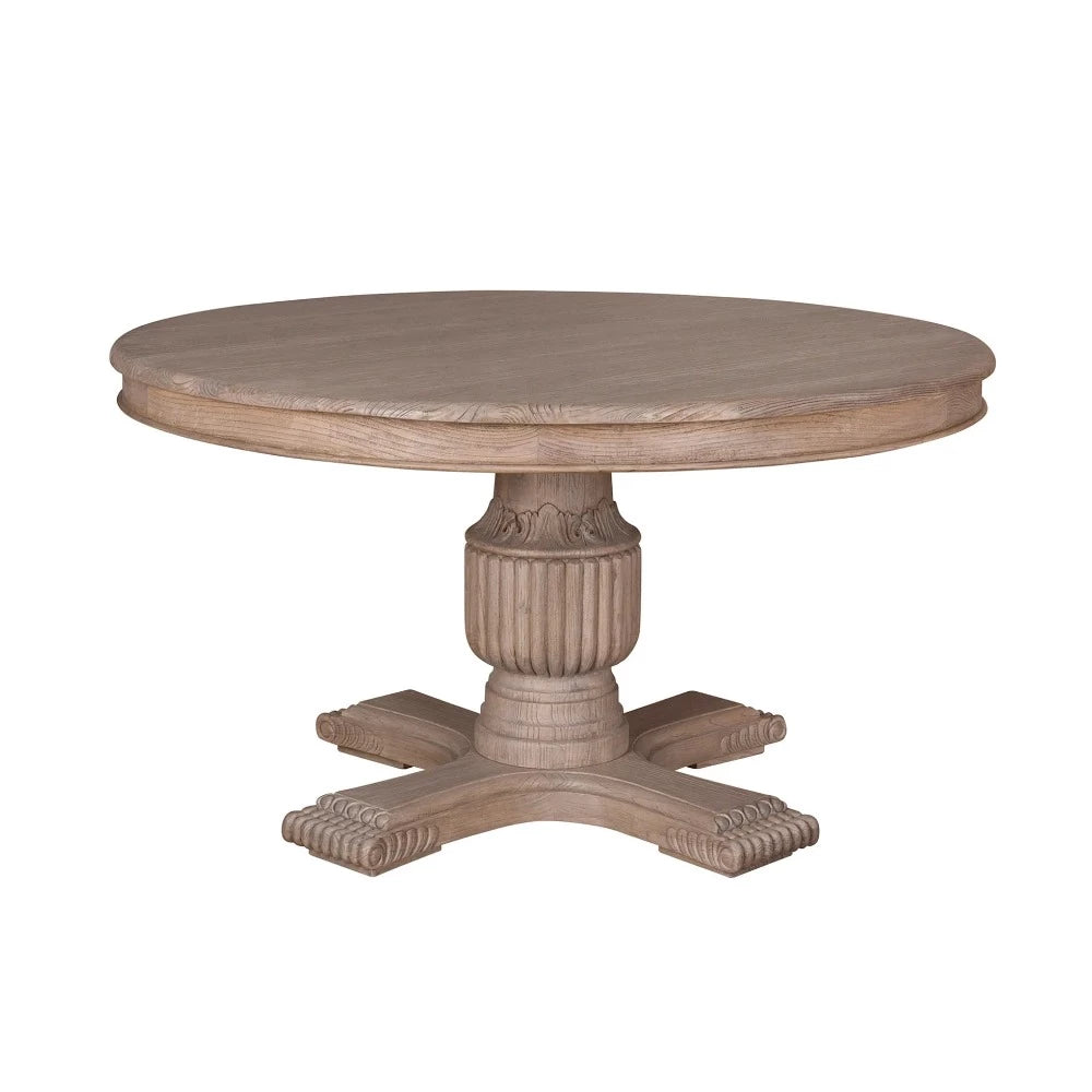 120cm Sofia Round Dining Table  Rustic Brown