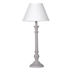 Grey Distressed Lamp with Cream Shade