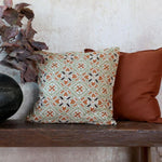 Aix Batik Cushion Verte/Terracotta