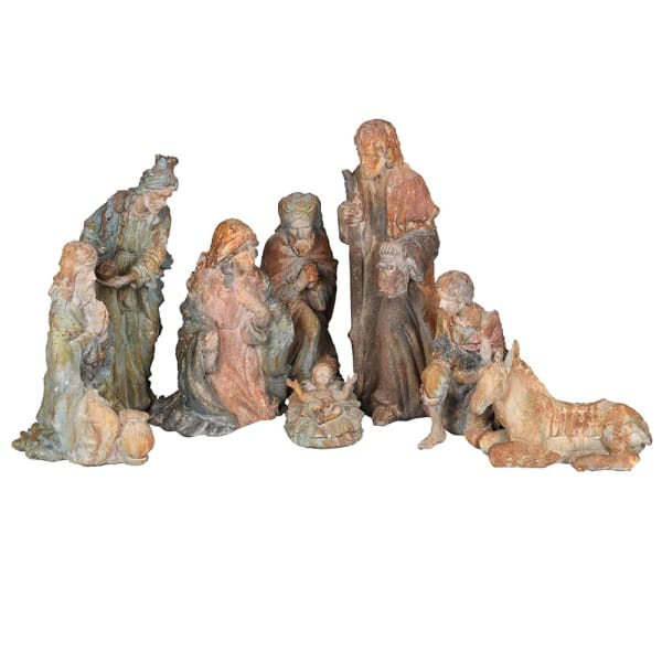 Large Figure Colour Nativity Set
