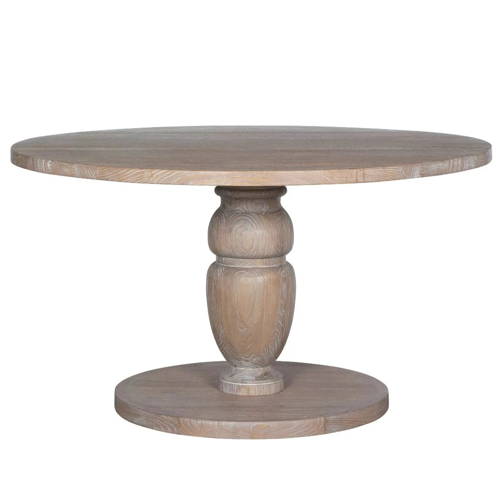 160cm Hartford Round Dining Table – Oak Antique