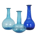 Set of 3 Blue Handmade Bud Vases