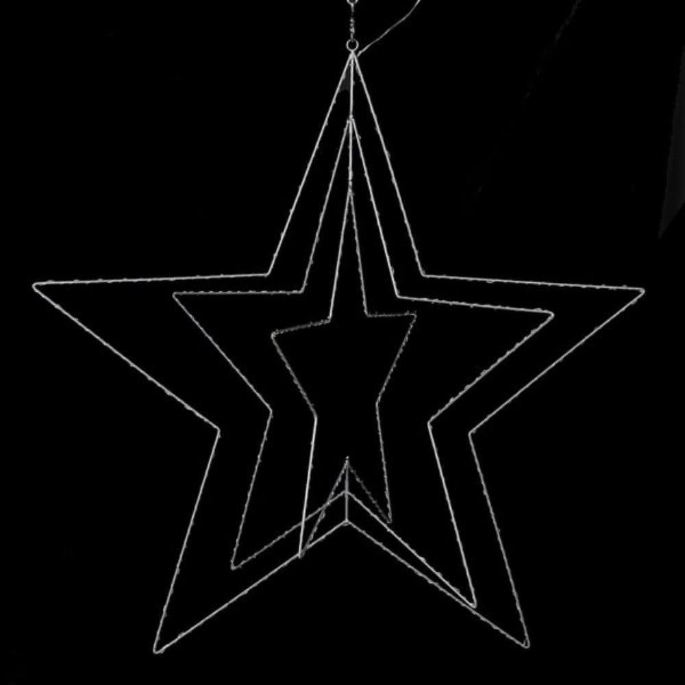 100cm Lit 3D Hanging Star
