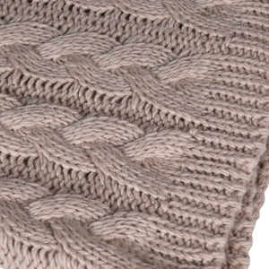 Stone Cable Knit Throw