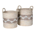 Set of 2 Ecru Maize Baskets