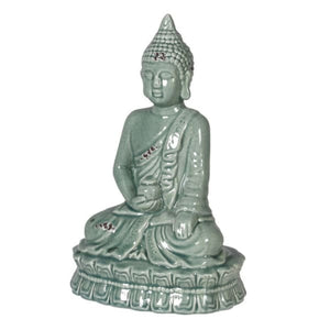 
            
                Load image into Gallery viewer, Sage Ceramic Buddha
            
        