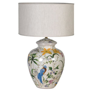 Floral and Bird Lamp Base Only