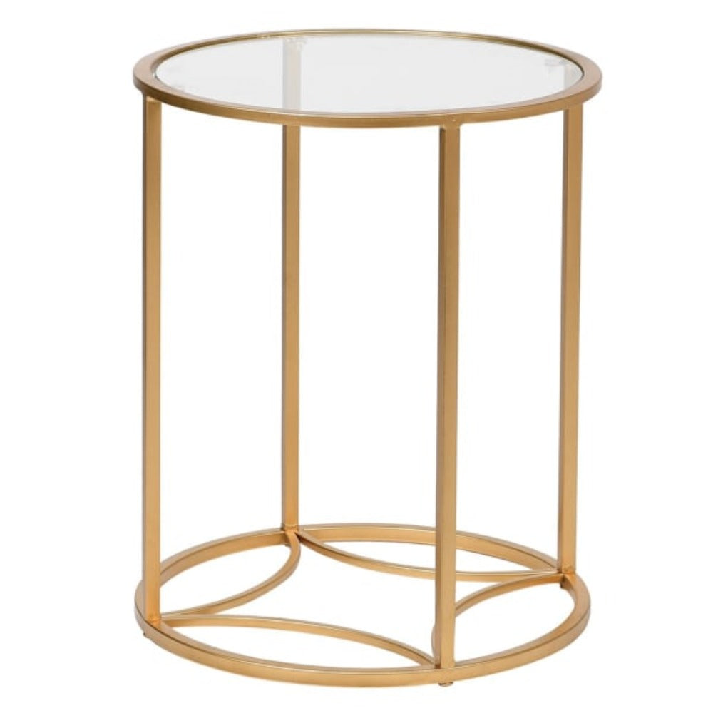 
            
                Load image into Gallery viewer, Round Gold Side Table
            
        