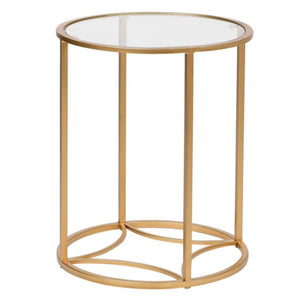 Round Gold Side Table