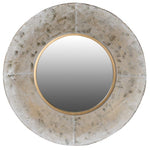White-wash Round Mirror