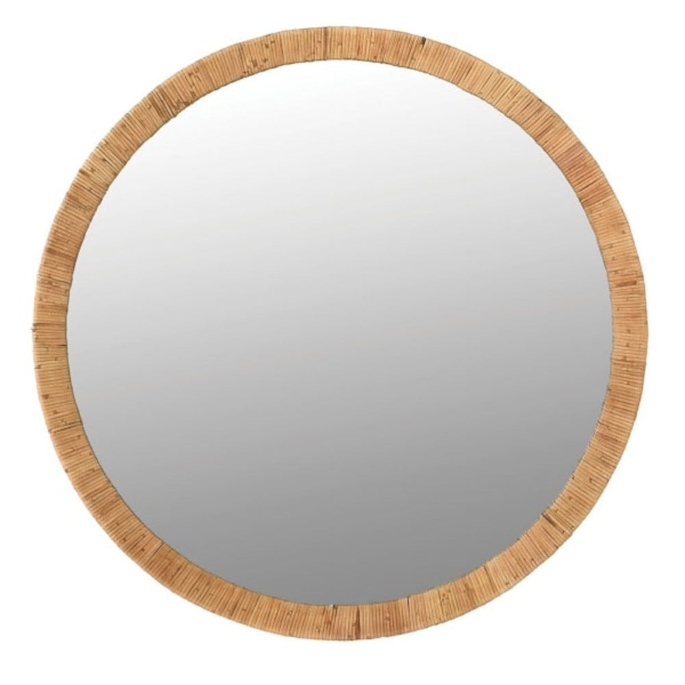Natural Rattan Round Wall Mirror