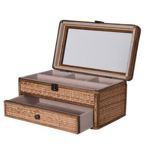 
            
                Load image into Gallery viewer, Natural Rattan Jewellery Box with Drawer
            
        