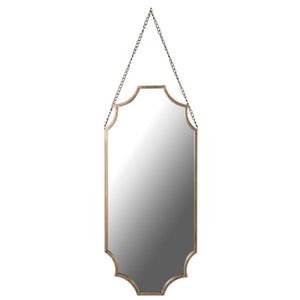 Matt Gold Shaped Wall Mirror