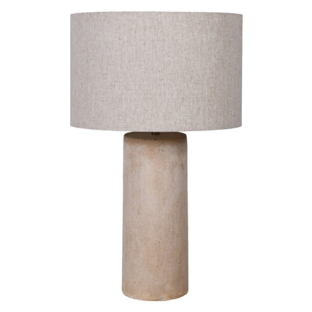 Calico Table Lamp with Linen Shade