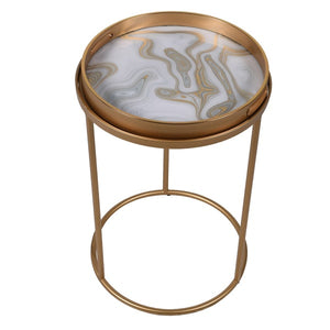 Gold Swirl Tray Table