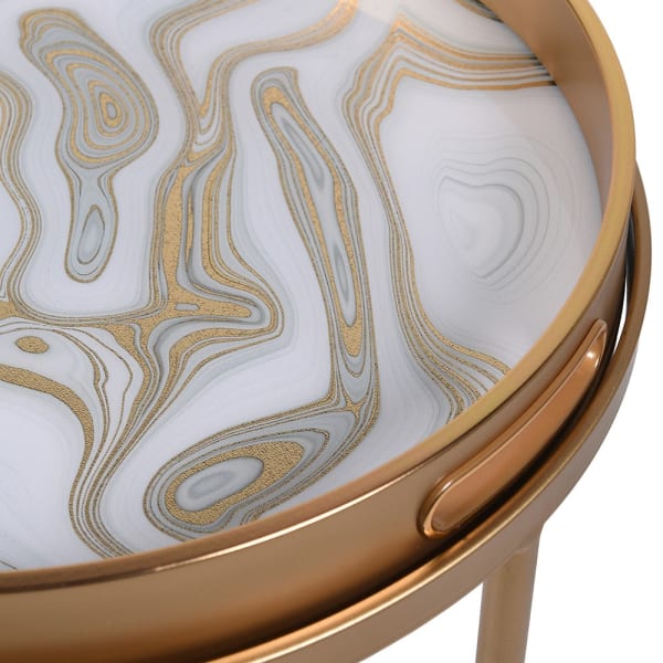 Gold Swirl Tray Table