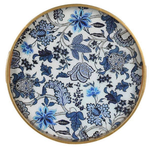 Blue Floral Tray