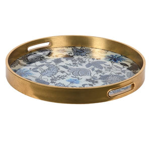 Blue Floral Tray