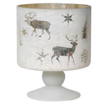 White Reindeer Snowflake Candle Holder