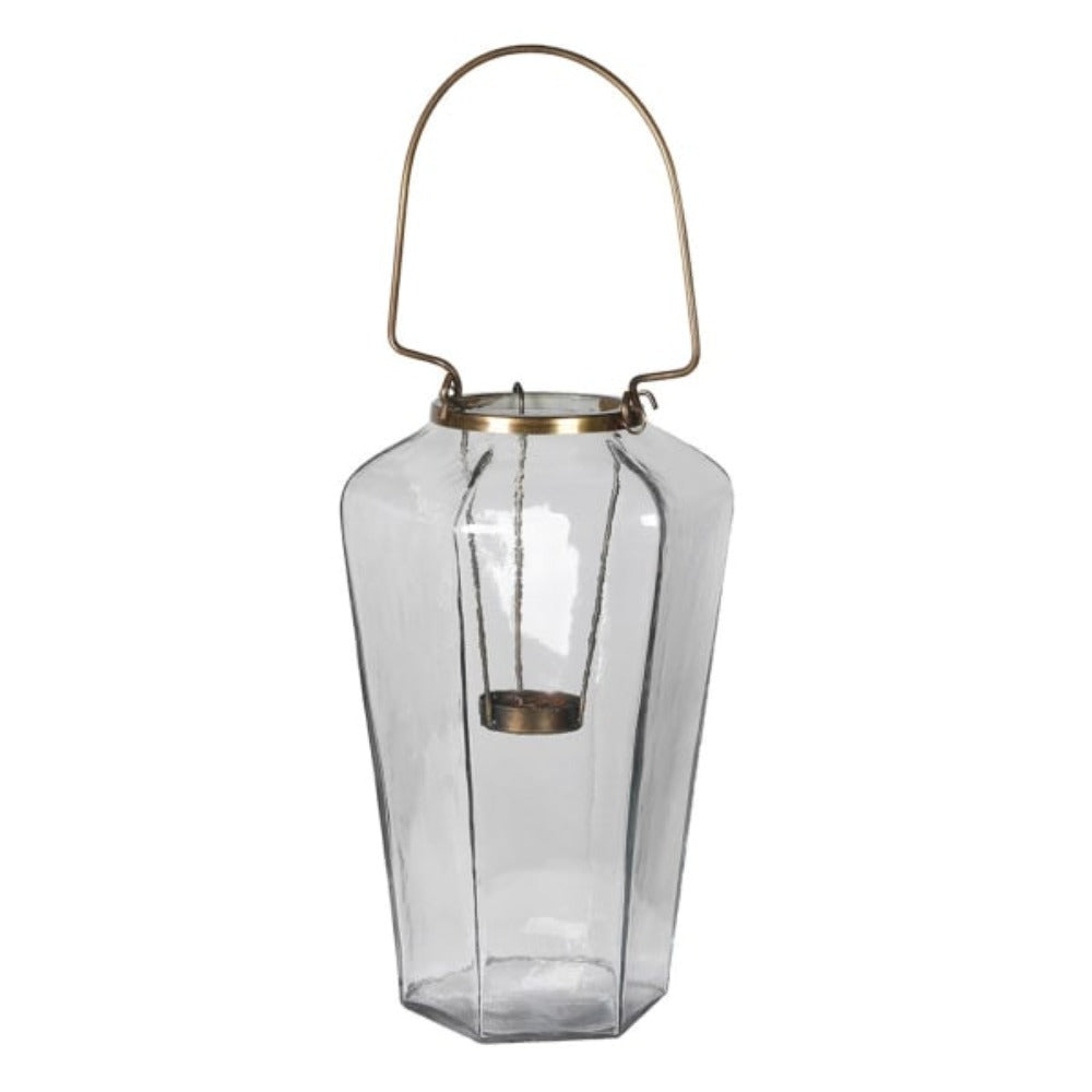 Tall Glass Lantern Candle Holder