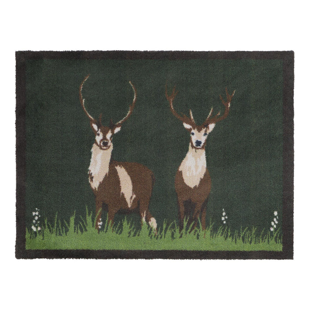 Green Deer Washable Doormat