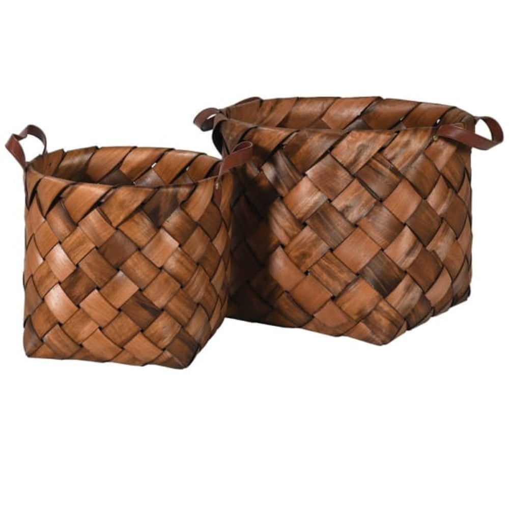Set of 2 Metasequoia Woven Baskets Product Code: HUQ047