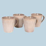Set of 4 Taupe Organic Mugs