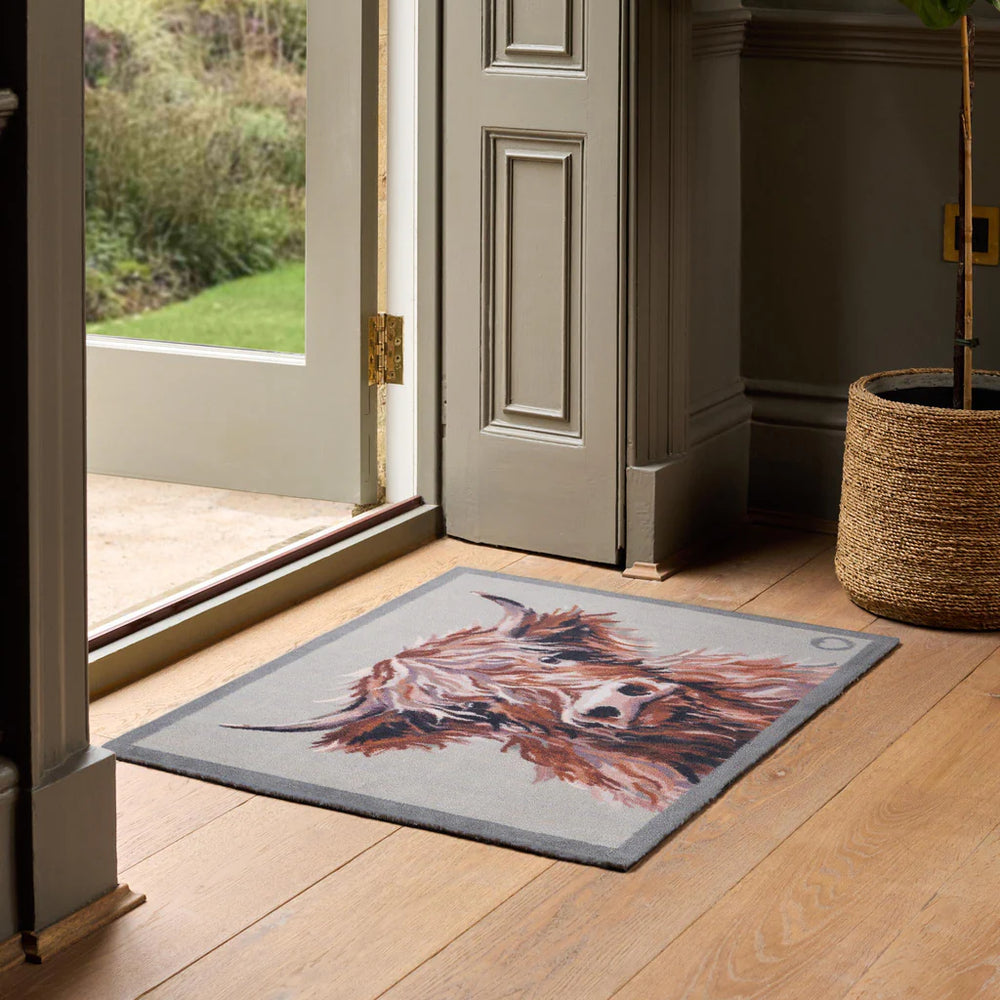 Heritage Highland Cow Washable Rug