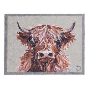 Heritage Highland Cow Washable Rug