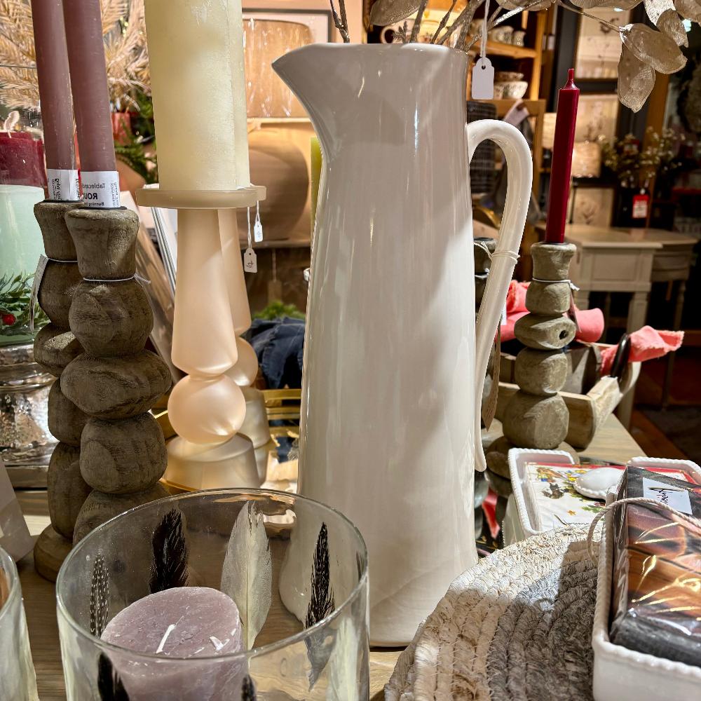 Tudor Rose Tall Ivory Jug