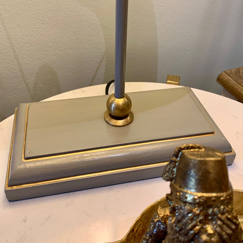 Grey and Gold Metal Table Lamp