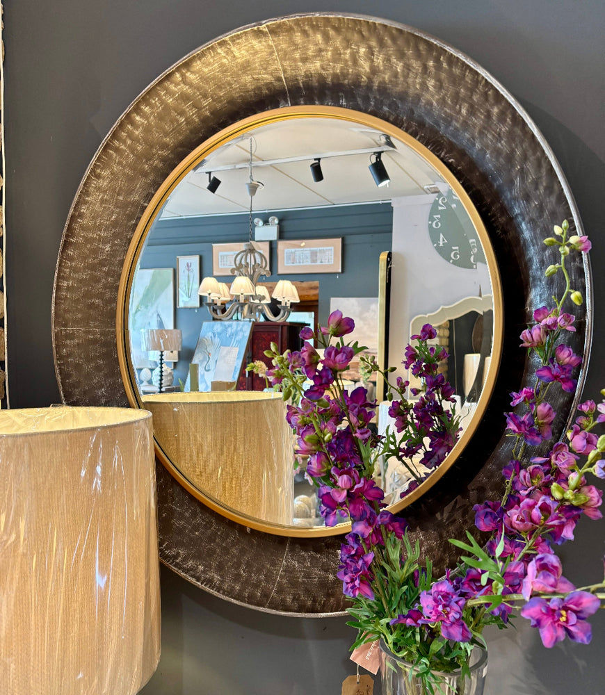 Metal Round Wall Mirror 880mm