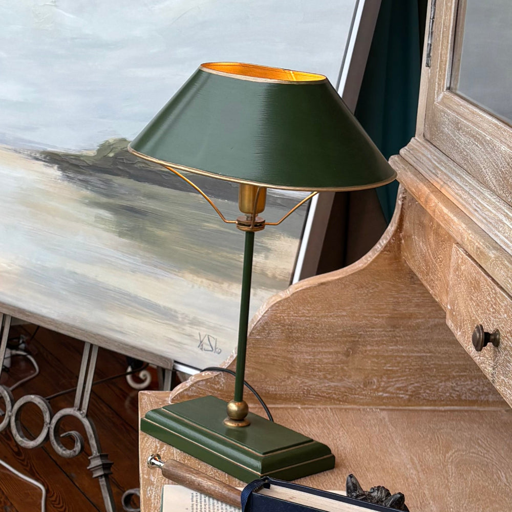 Green and Gold Desk Lamp