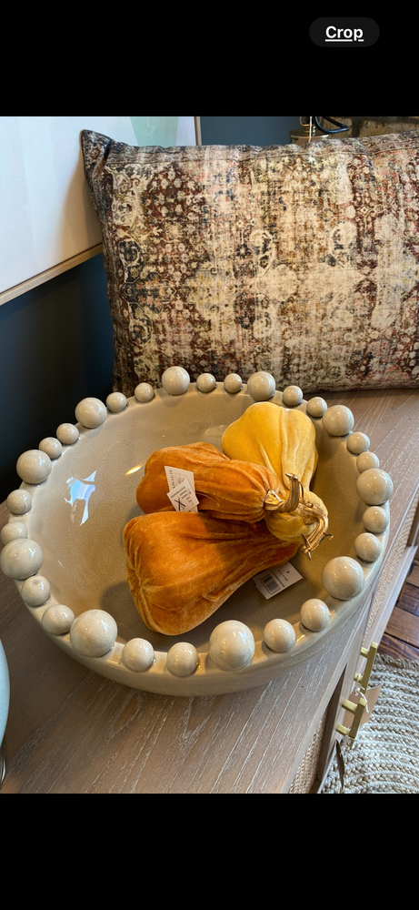 Cream Bobble Edged Bowl