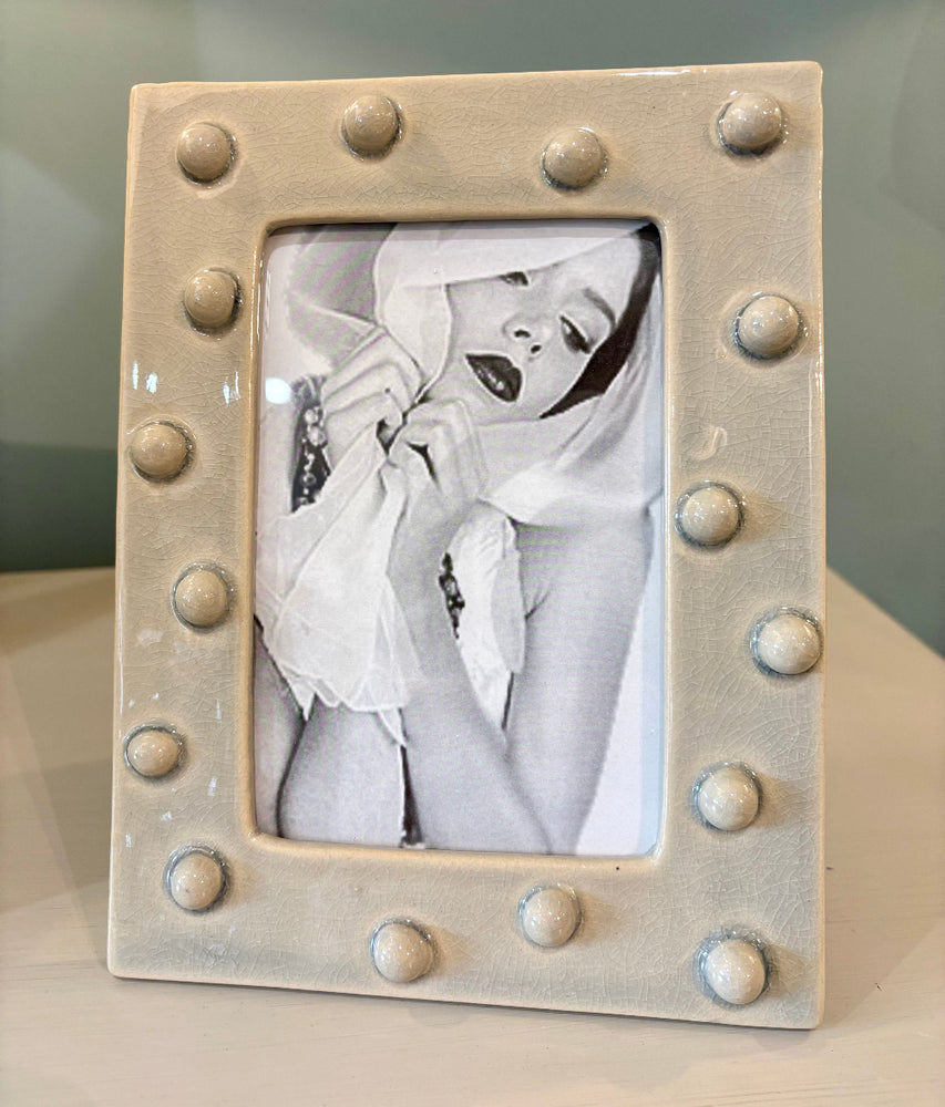 Grey Bobble Ceramic Photoframe