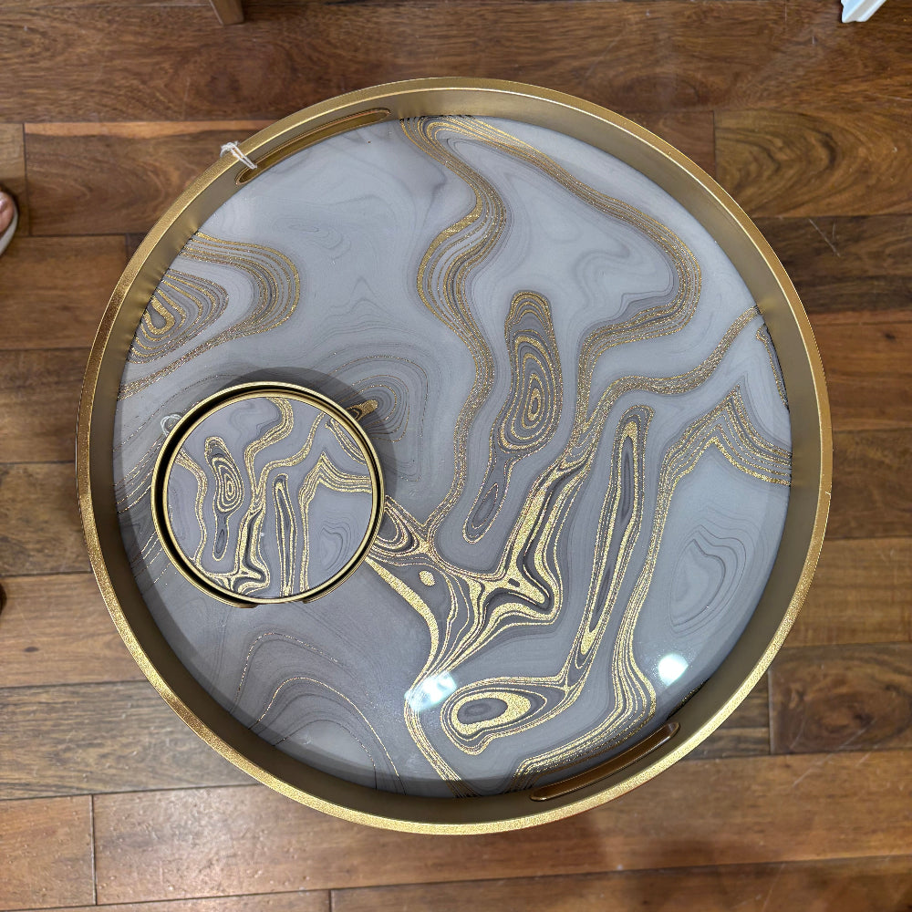 Gold Swirl Tray Table